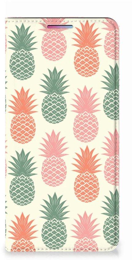 Coque Smartphone Motorola Moto G60s Belle Bookcase Ananas