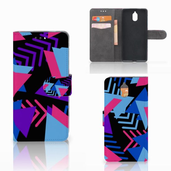 Portefeuille Nokia 3.1 (2018) Cuir PU Portefeuille pour Funky Triangle