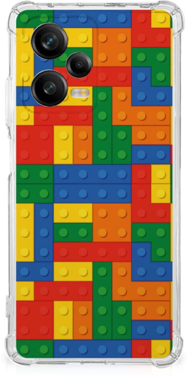 Xiaomi Redmi Note 12 Pro Plus Doorzichtige Silicone Hoesje Blokken