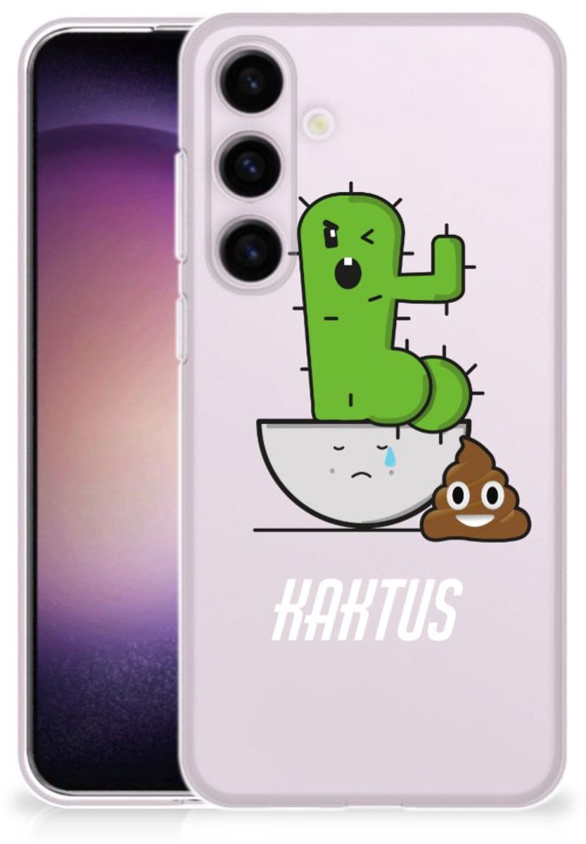 Samsung Galaxy S24 Telefoonhoesje met Naam Cactus Poo