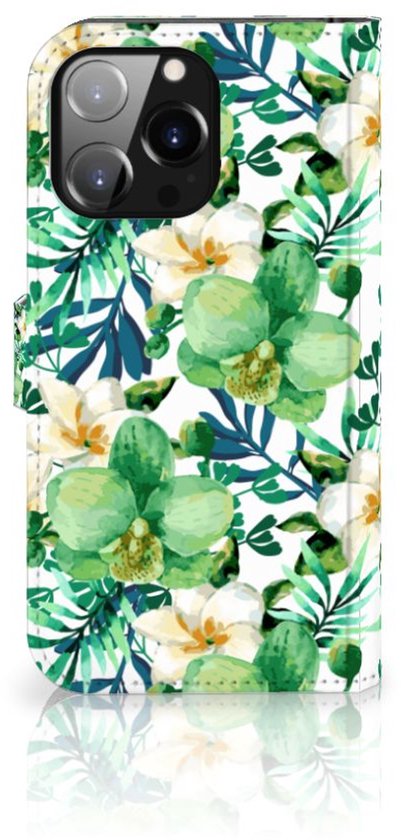 Coque Compatible avec iPhone 14 Pro Max Coque Orchidée Verte