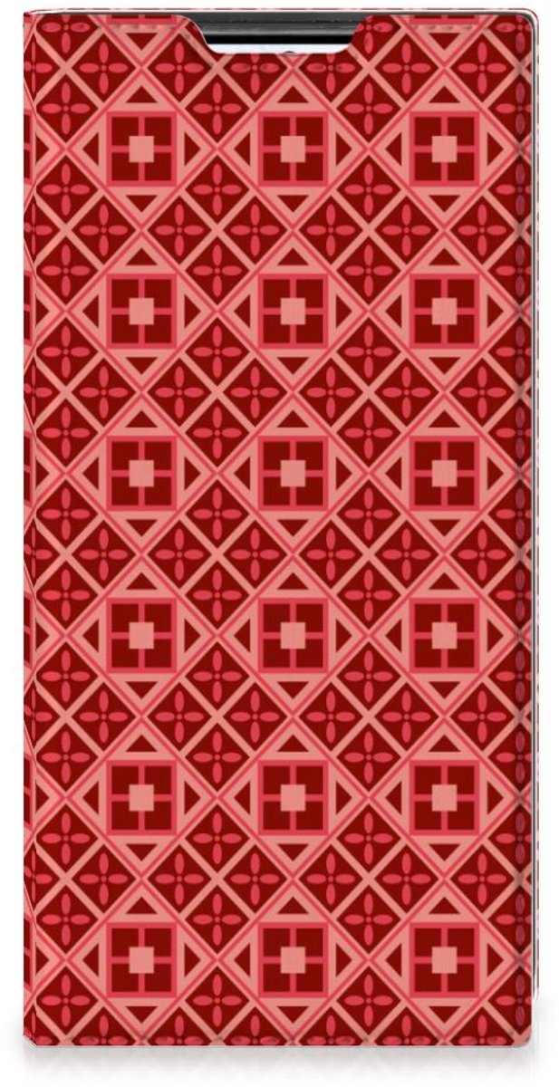Samsung Galaxy S22 Ultra Hoesje met Magneet Batik Rood
