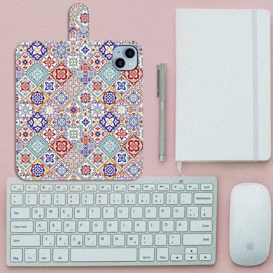 Housse Coque pour iPhone 15 Plus Coque Téléphone Tuiles Couleur