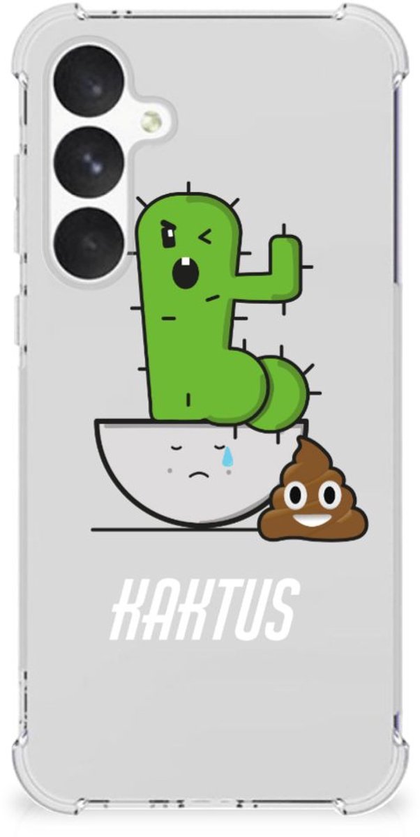 Samsung Galaxy A55 Stevig Bumper Hoesje Cactus Poo