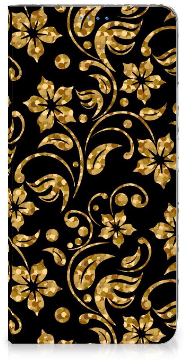 Xiaomi Redmi 12 4G Smart Cover Gouden Bloemen