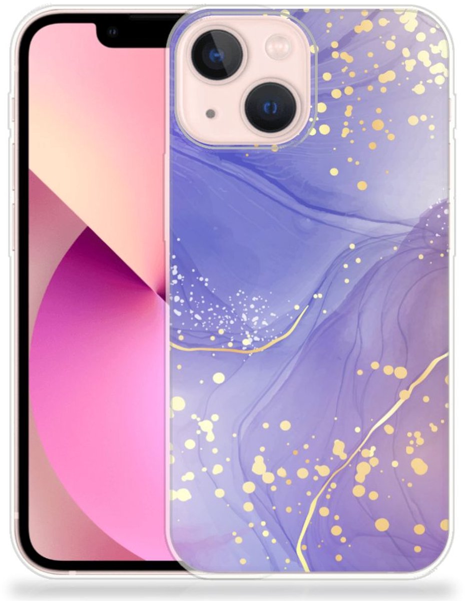 Hoesje maken voor iPhone 13 mini Watercolor Paars
