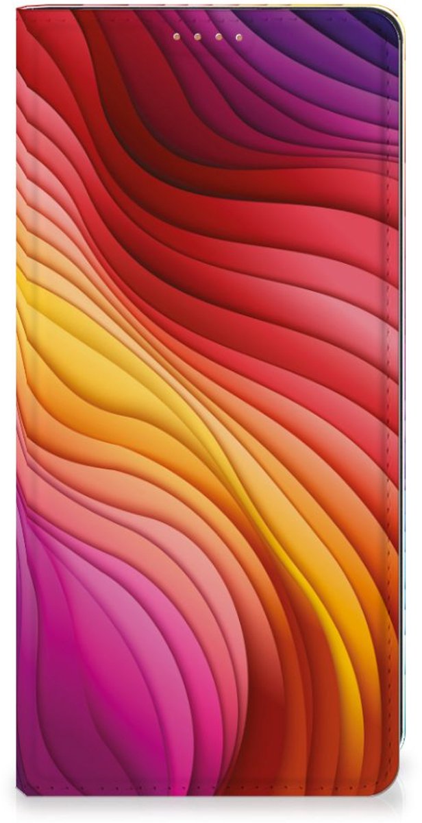 Book Case voor Stand Case voor Motorola Moto G34 Regenboog