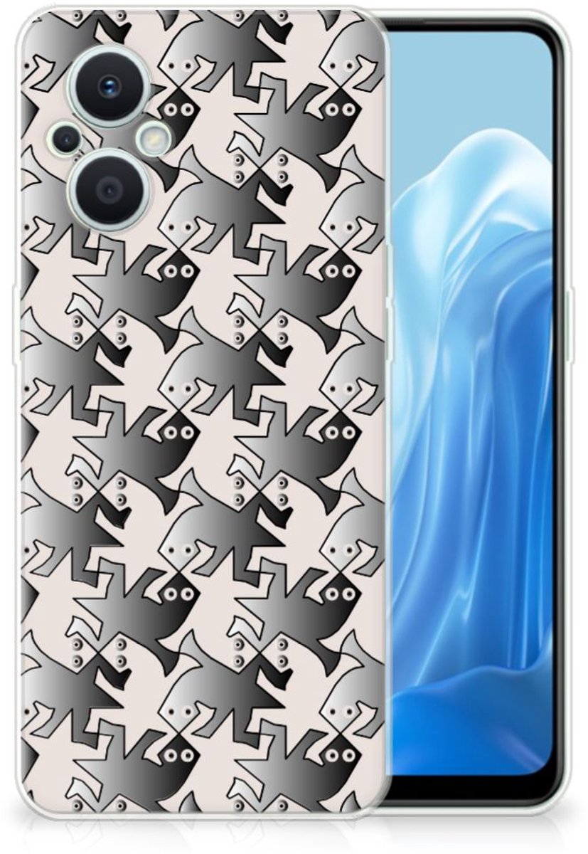 OPPO Reno8 Lite TPU Hoesje Salamander Grey