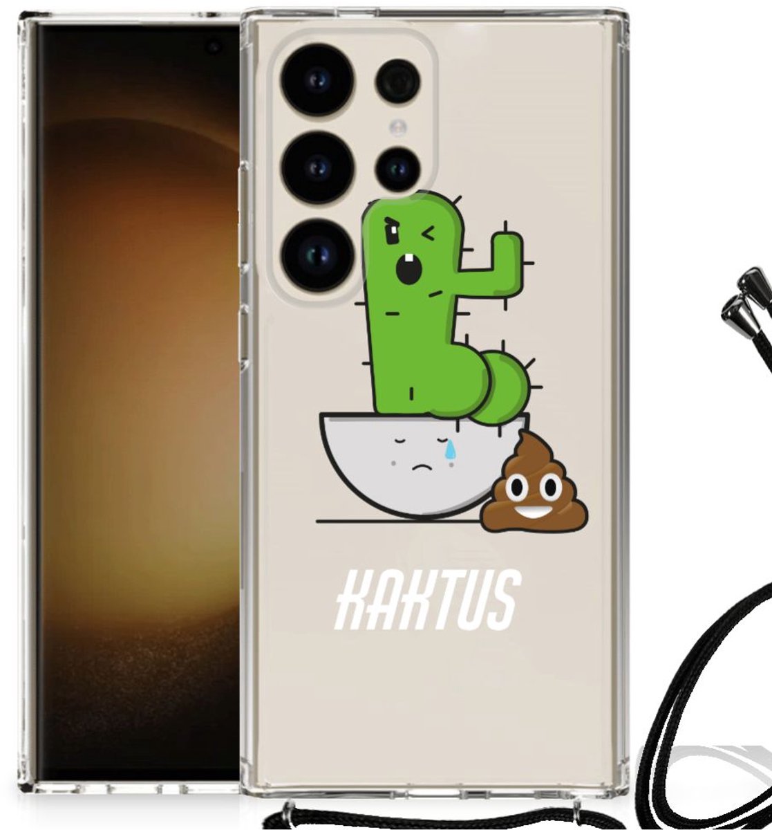 Samsung Galaxy S24 Ultra Stevig Bumper Hoesje Cactus Poo