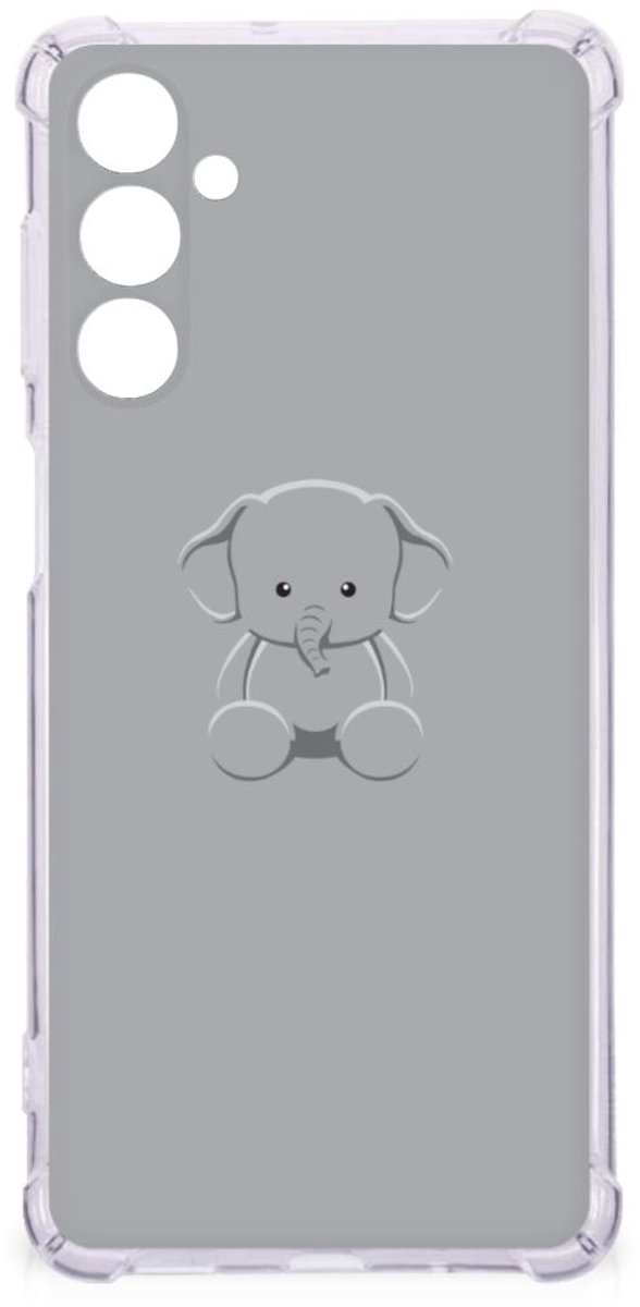 Samsung Galaxy M54 Stevig Bumper Hoesje Grijs Baby Olifant