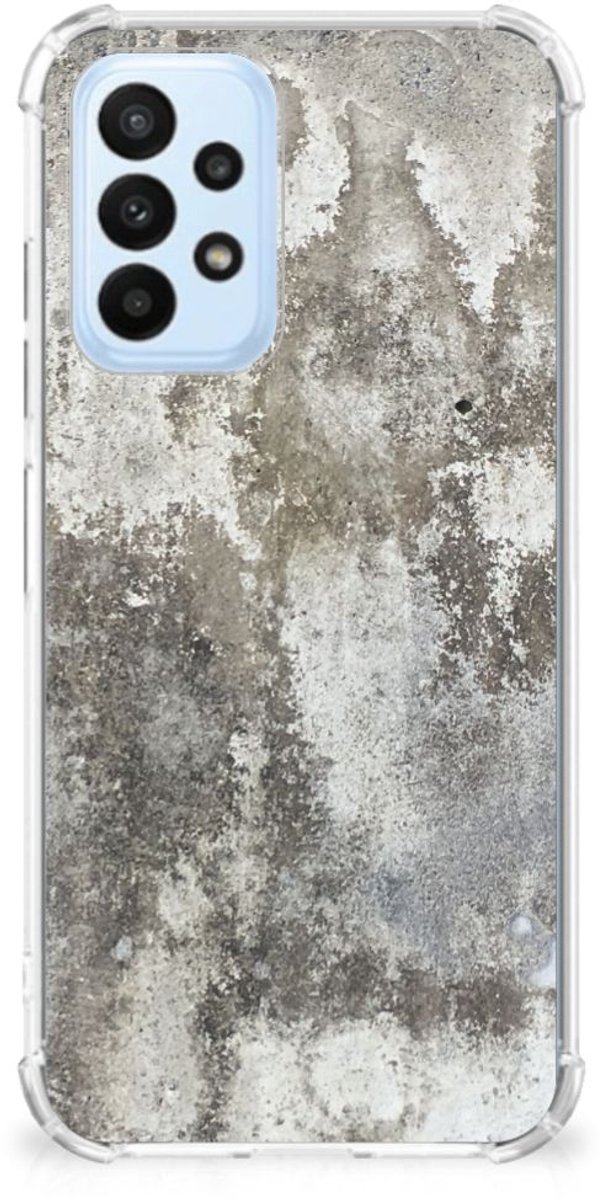 Samsung Galaxy A23 Anti-Shock Hoesje Beton Print