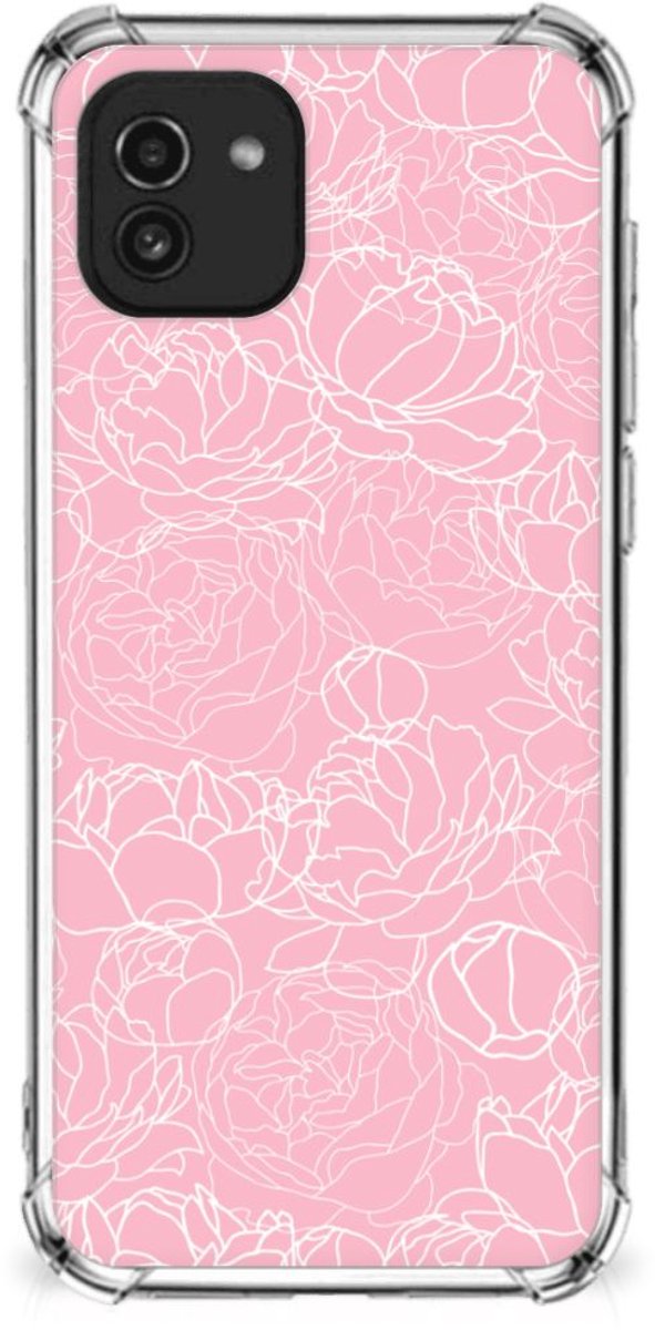 Samsung Galaxy A03 Case White Flowers