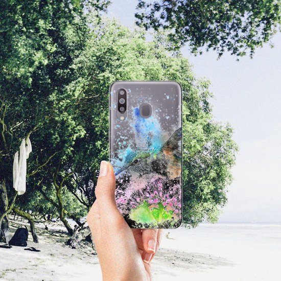 Coque pour Samsung Galaxy M30 TPU Bumper Silicone Étui Housse Oiseau