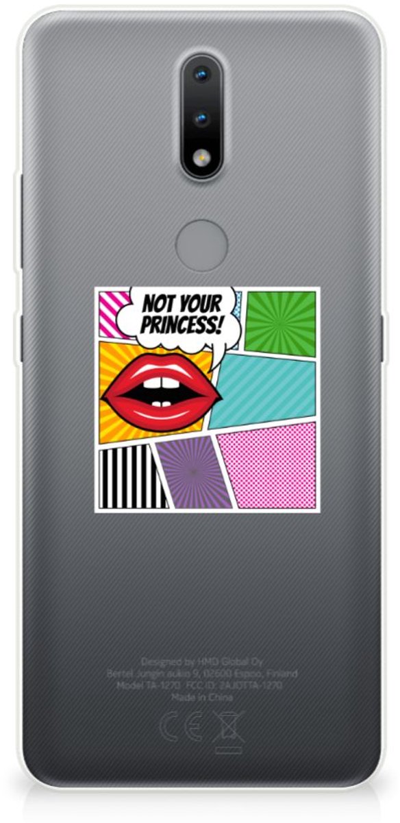 Nokia 2.4 Silicone Back Cover Popart Princess
