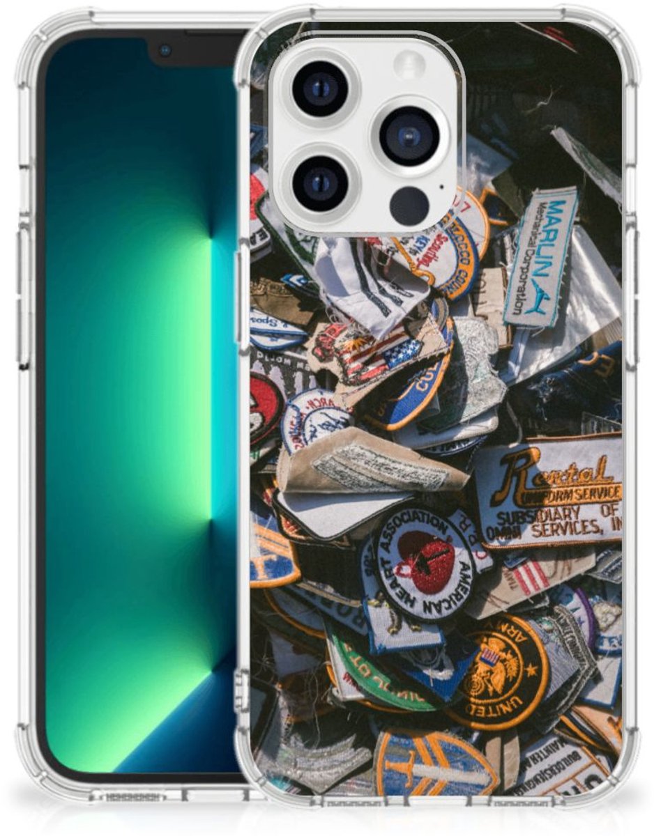 iPhone 13 Pro Max Anti-shock Hoesje met foto Badges
