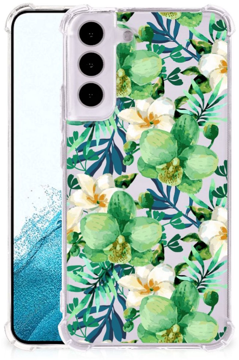 Samsung Galaxy S22 Case Orchidee Groen