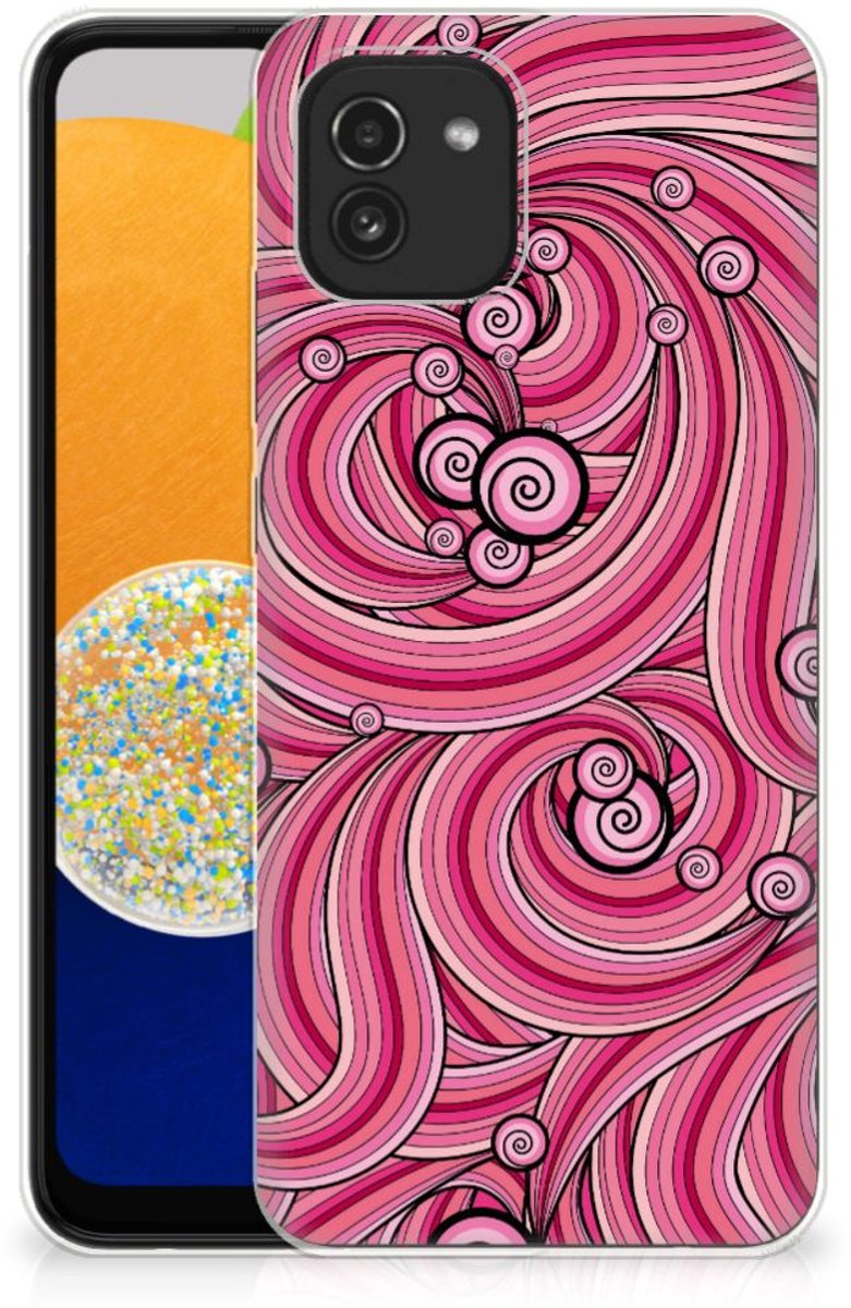Samsung Galaxy A03 Hoesje maken Swirl Pink
