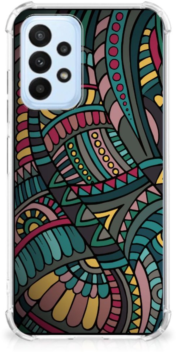 Samsung Galaxy A23 Doorzichtige Silicone Hoesje Aztec