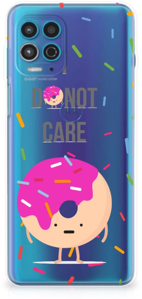Motorola Moto G100 Siliconen Case Donut Roze