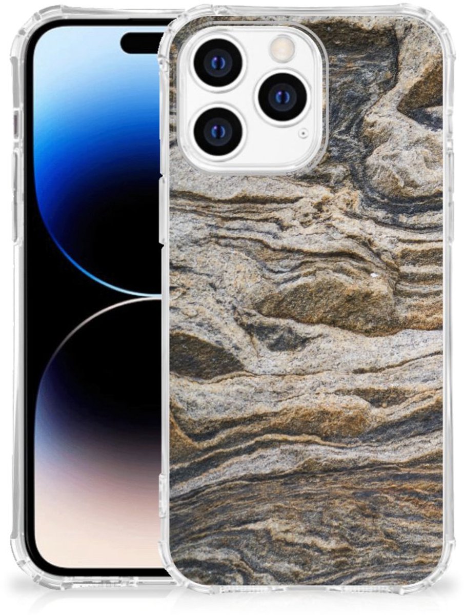 Apple iPhone 14 Pro Max Anti-Shock Hoesje Steen
