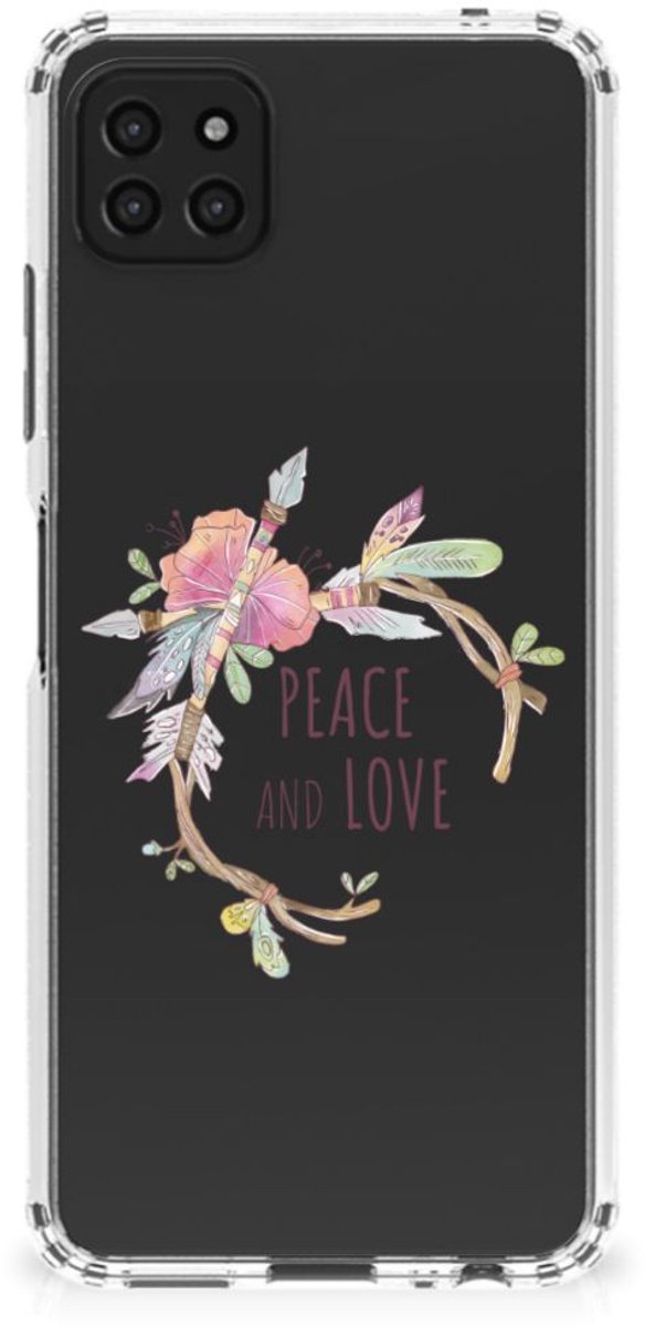 Samsung Galaxy A22 5G Stevig Bumper Hoesje Boho Text