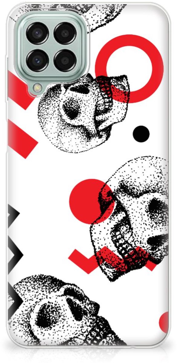 Silicone Back Case Samsung Galaxy M33 Skull Red