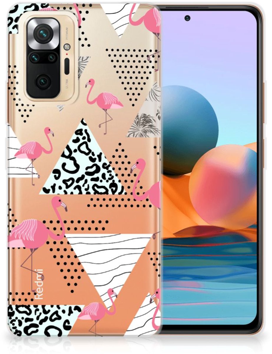 Xiaomi Redmi Note 10 Pro TPU Hoesje Flamingo Triangle