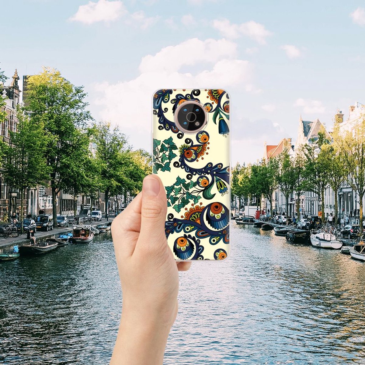 Siliconen Hoesje Nokia G50 Barok Flower