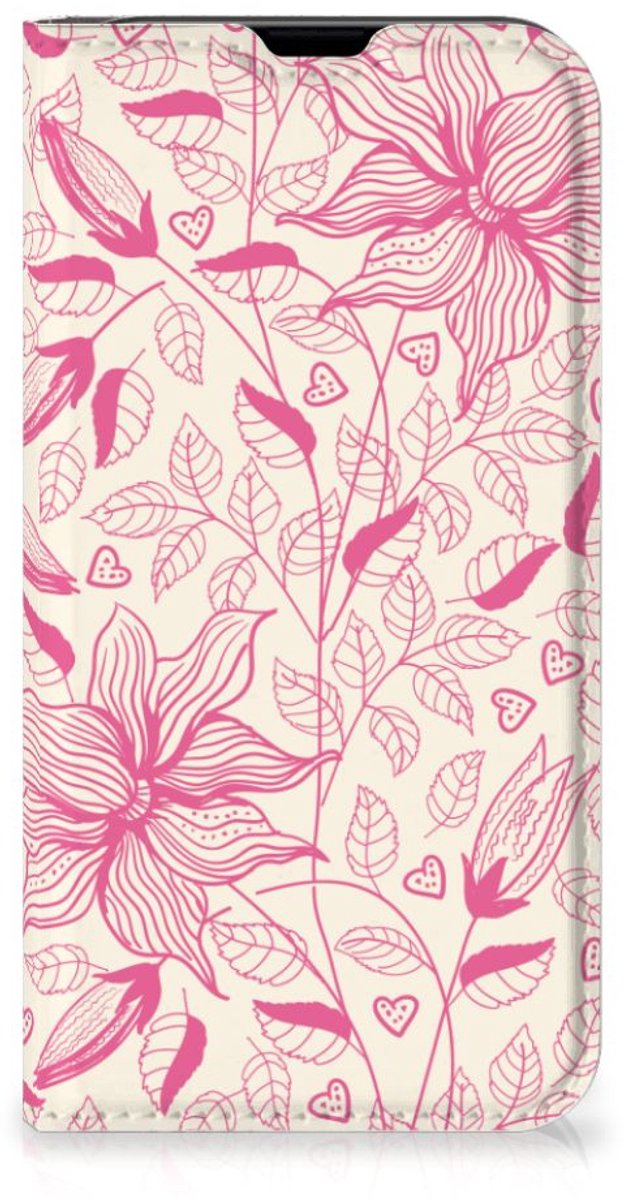 iPhone 13 Mini Smart Cover Pink Flowers