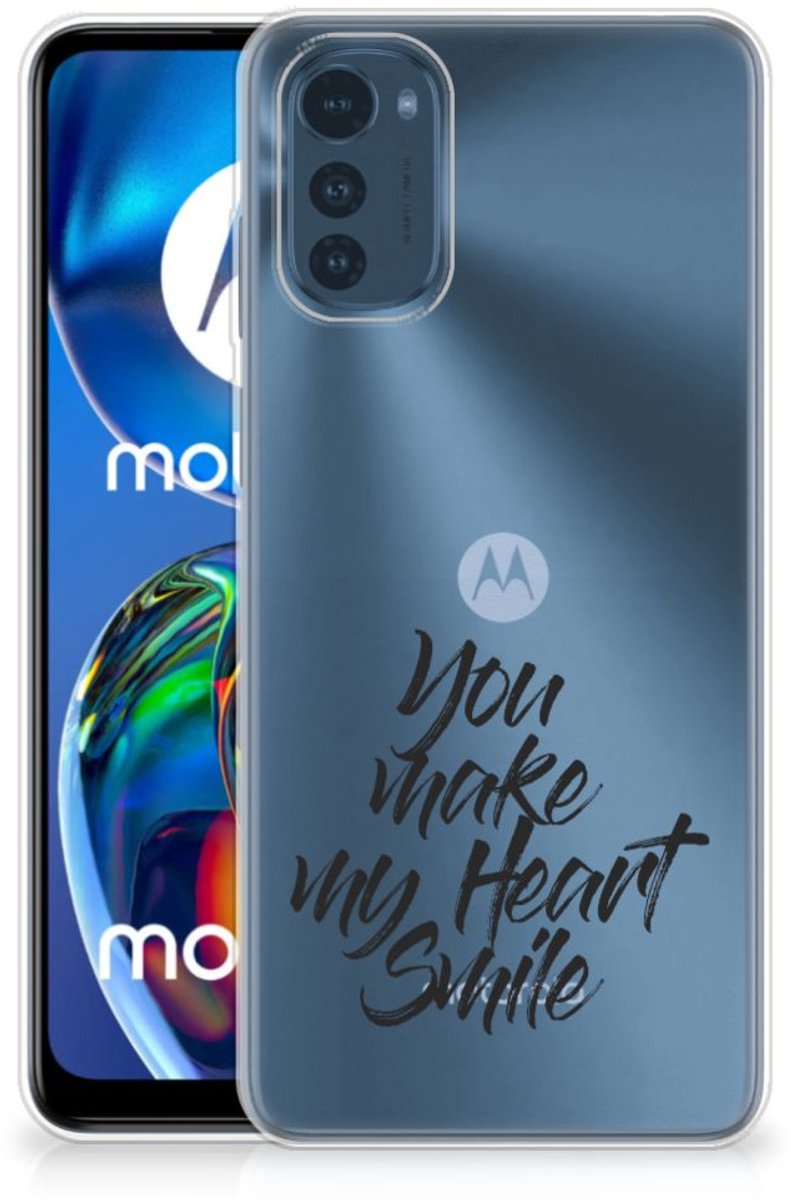 Motorola Moto E32/E32s Siliconen hoesje met naam Heart Smile