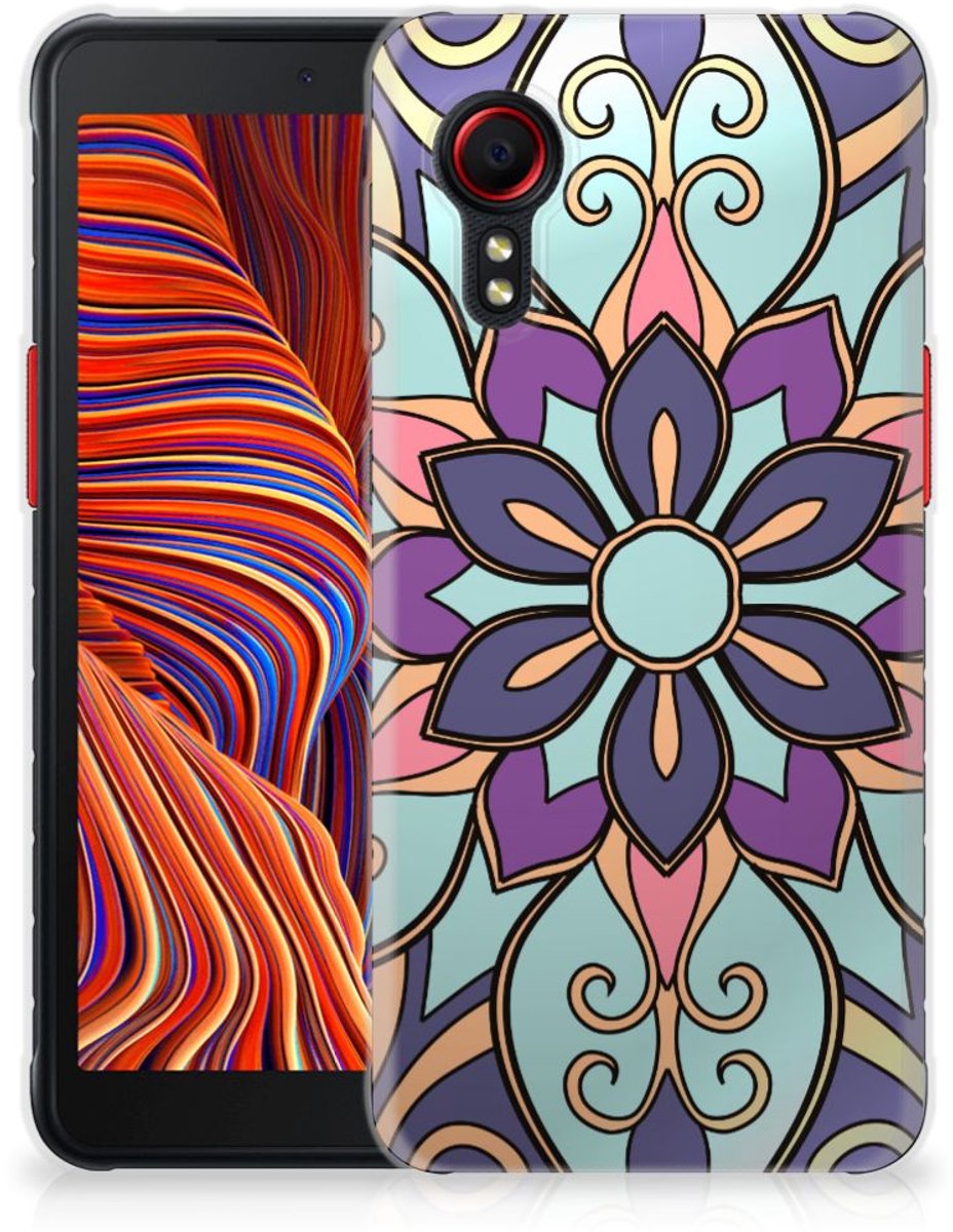 Samsung Galaxy Xcover 5 TPU Case Purple Flower