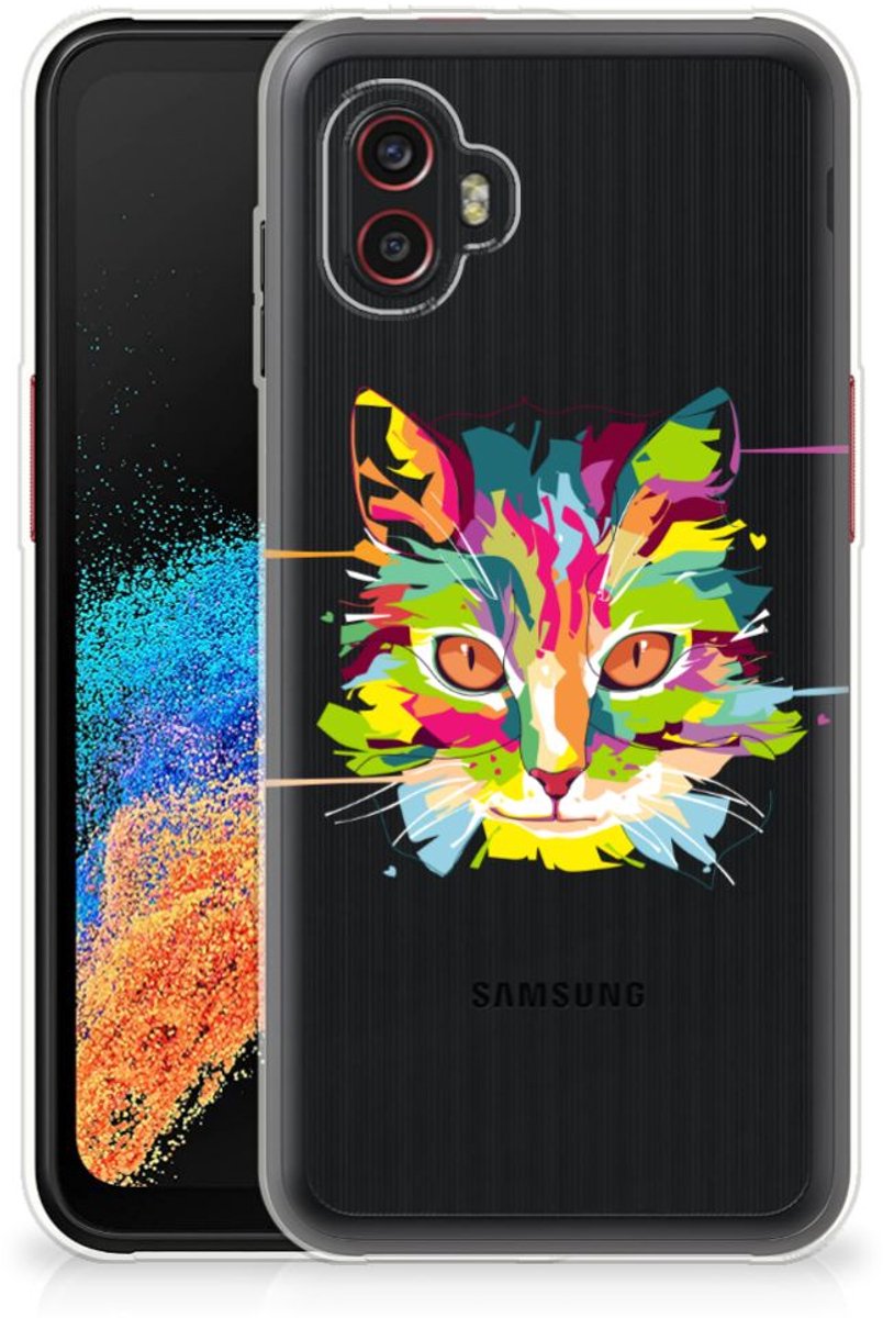 Samsung Galaxy Xcover 6 Pro Telefoonhoesje met Naam Cat Color