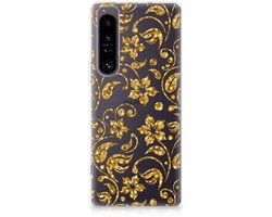Sony Xperia 1 IV TPU Case Gouden Bloemen