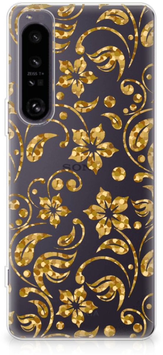 Sony Xperia 1 IV TPU Case Gouden Bloemen