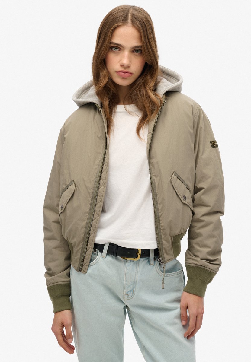 Superdry MA1-bomberjack met capuchon Dames Buitenjassen Groen