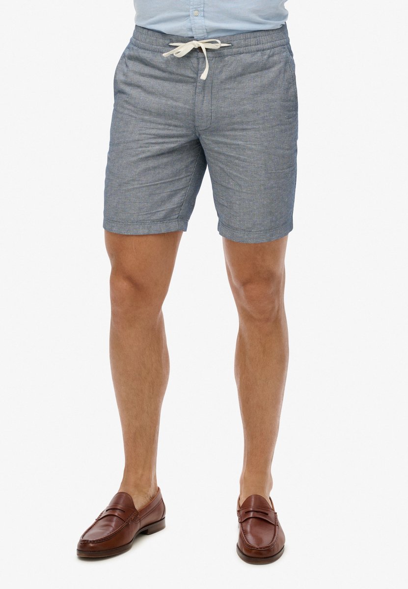 Superdry Short Linen Merchant Donkerblauw Stripe – Heren Korte broek Marineblauw