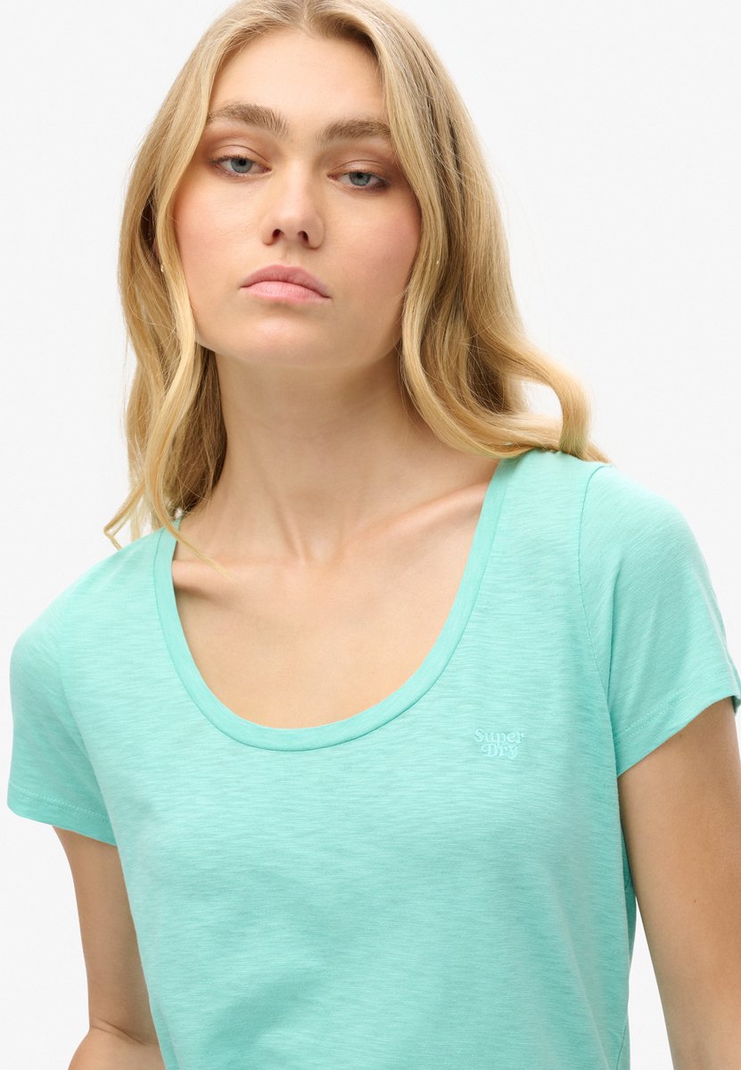 Superdry Studios T-shirt met laag uitgesneden ronde hals Dames T-shirts Mint