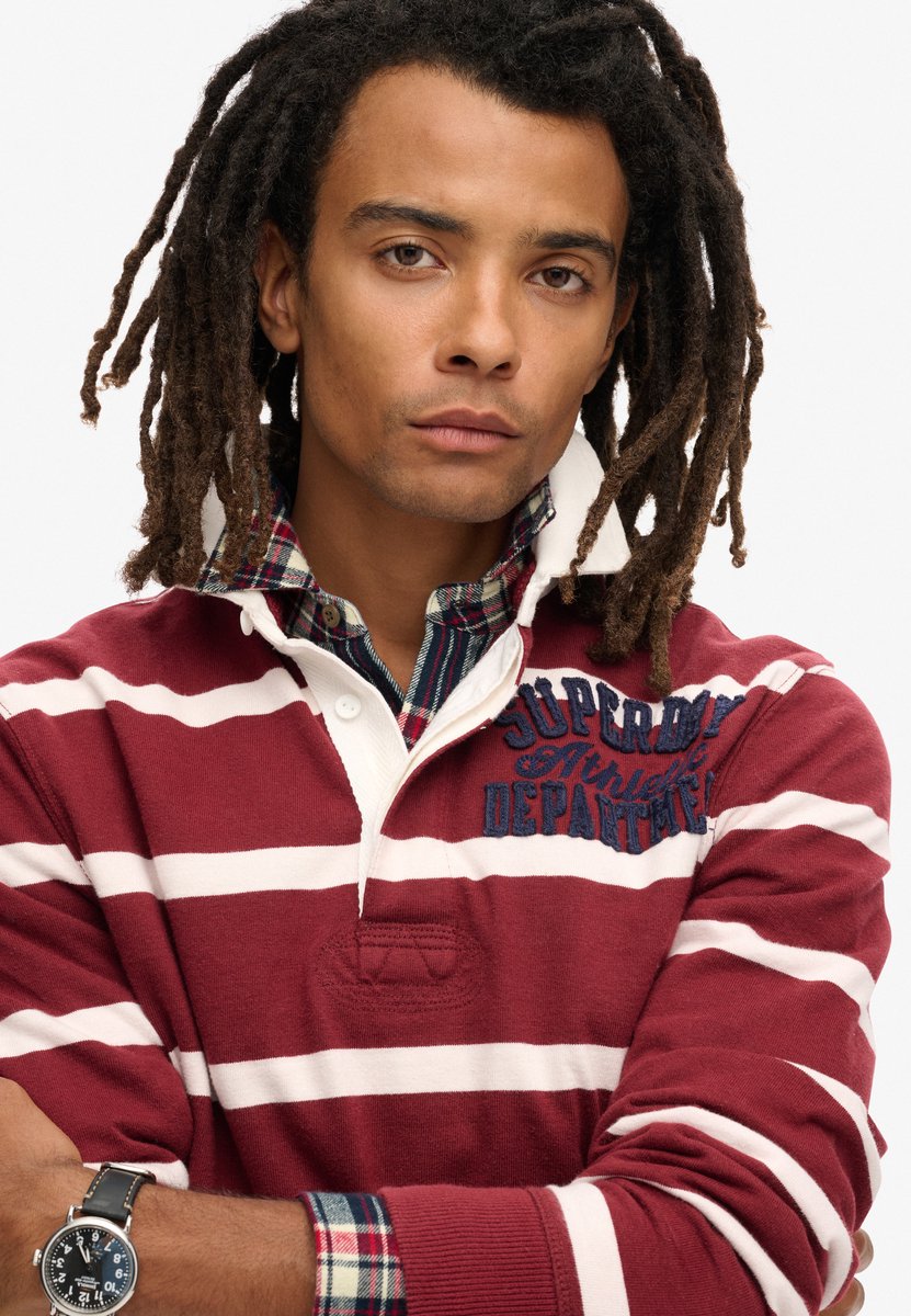 Superdry Athletic rugby top Heren Tops Creme