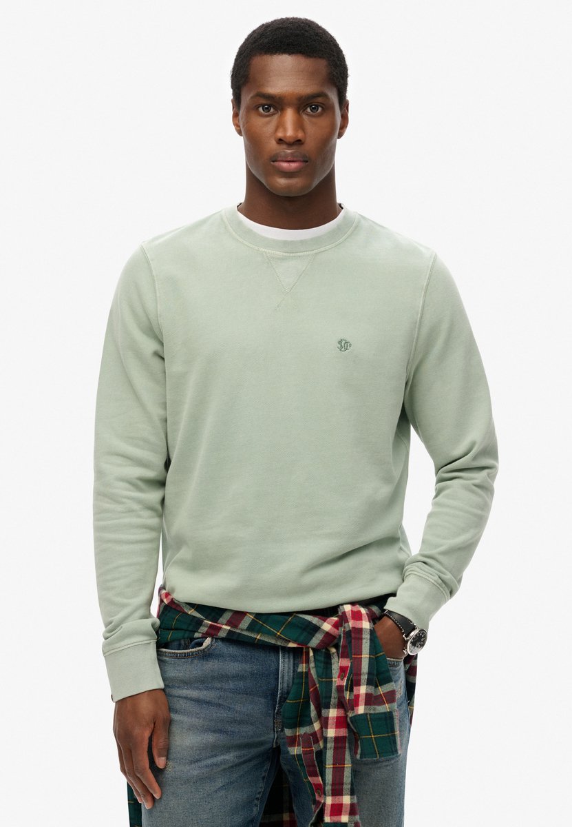 Superdry Classic Essential Sweater Heren Lichtgroen