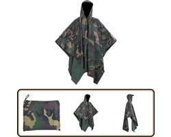 Waterdichte camouflage regenponcho - universele maat Regenjas - Regenponcho - Waterproof - Camo - Outdoors Waterdichte camouflage regenponcho - universele maat Regenjas - Regenponcho - Waterproof - Camo - Outdoors