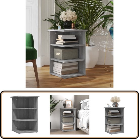 Buffet Armoire de Rangement Meuble de Rangement Buffet Gris 60x35x69 cm