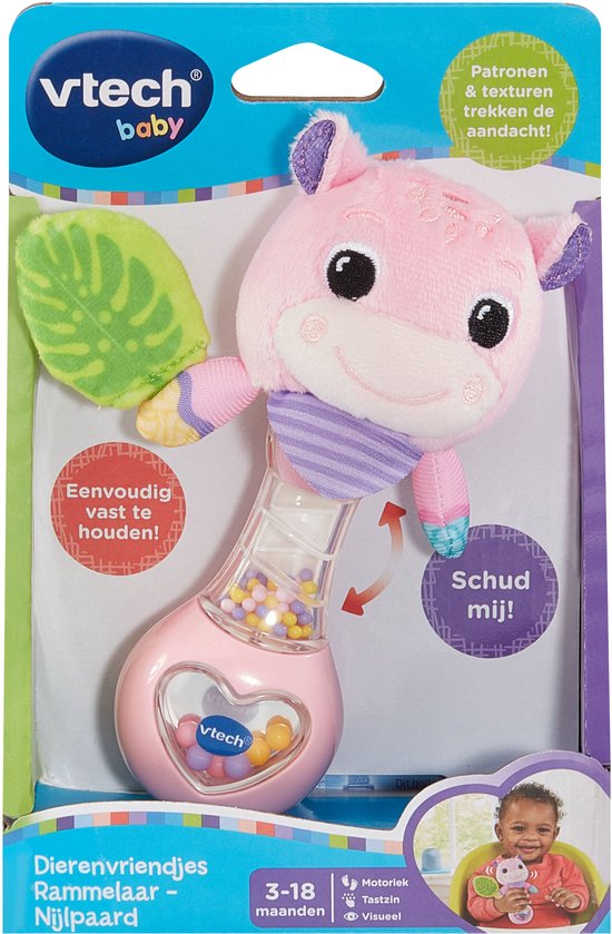VTech - Dierenvriendjes Rammelaar - Nijlpaard Roze van Vtech — afbeelding 5