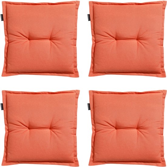 Coussin d'assise Madison - Universel - Panama Flame Orange - 50x50 - Oranje - 4 Pièces