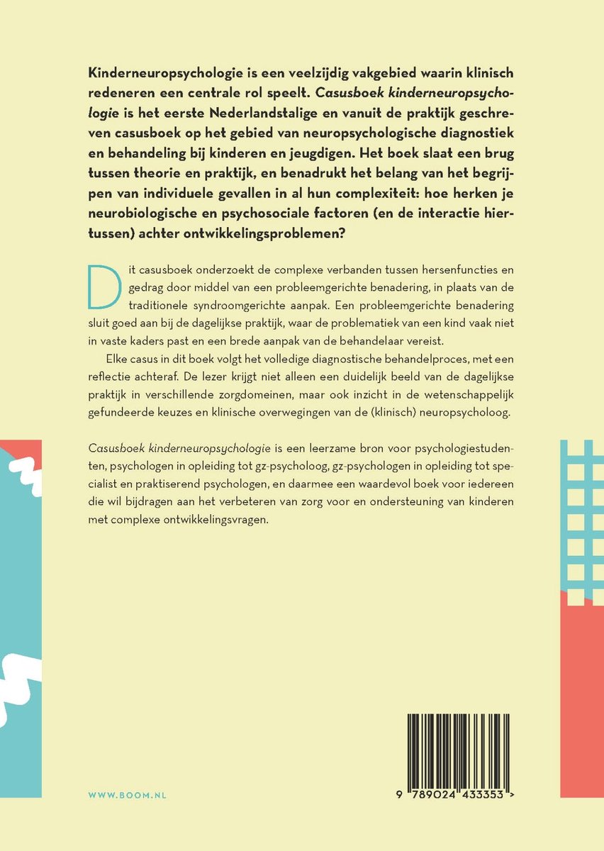 Casusboek kinderneuropsychologie - back cover