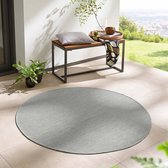 Tapis d'extérieur rond - Elara gris 120 cm rond