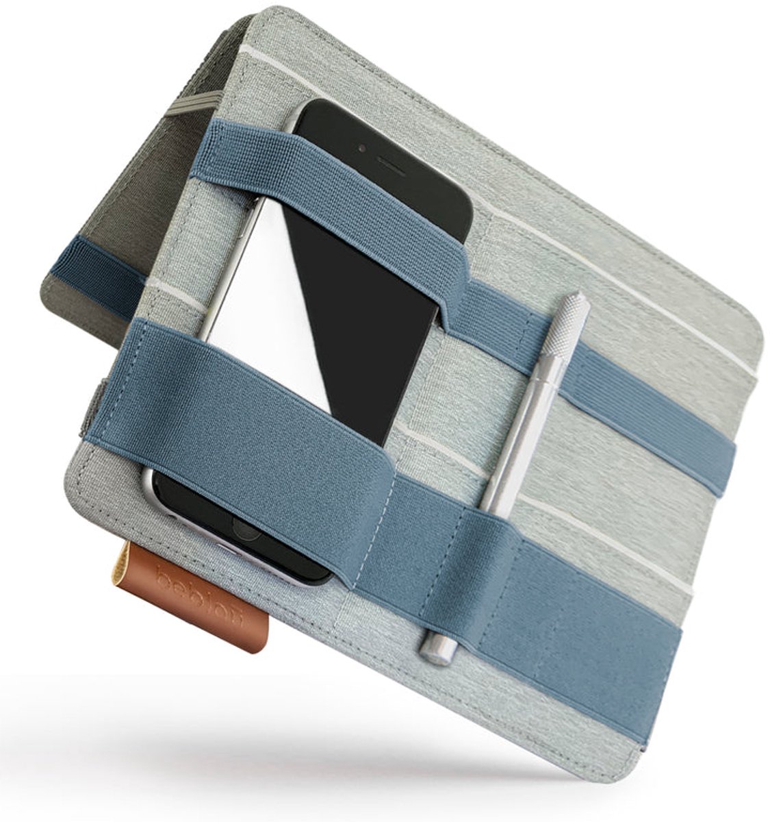 beblau FOLD Portable desktop organizer attachable to your devices Fabric Accessory Holder, Blue