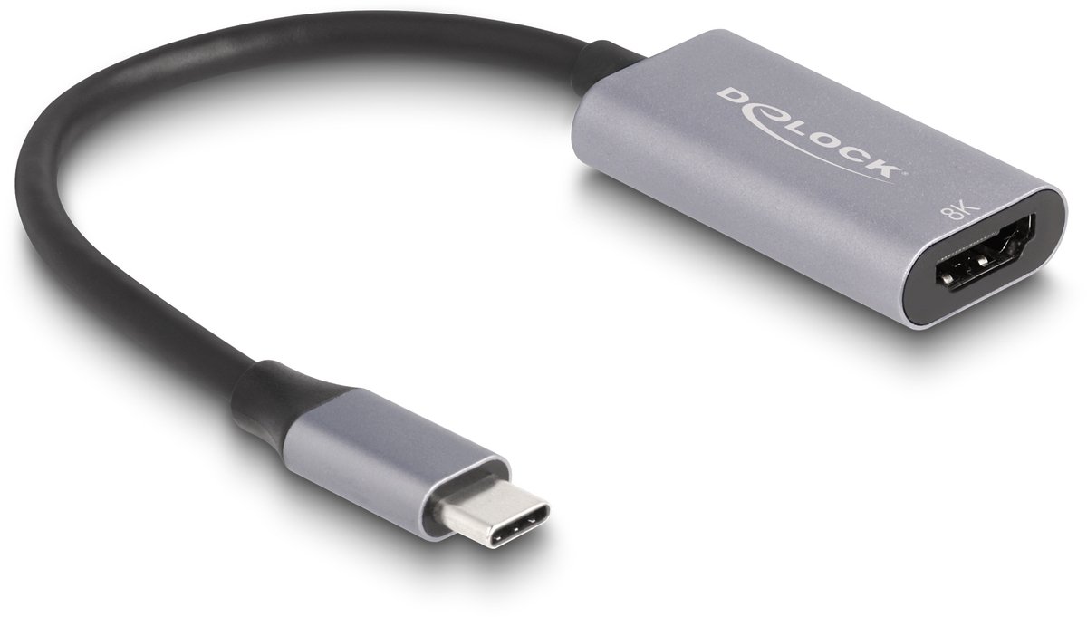 Delock USB Type-C™ Adapter to HDMI (DP Alt Mode) 8K with HDR function aluminium
