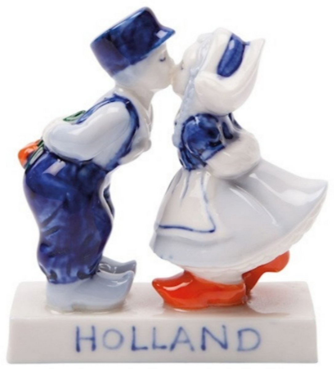 Kussend Paar Klein - Delfts Blauw - 5 Cm - Relatiegeschenk - Souvenir