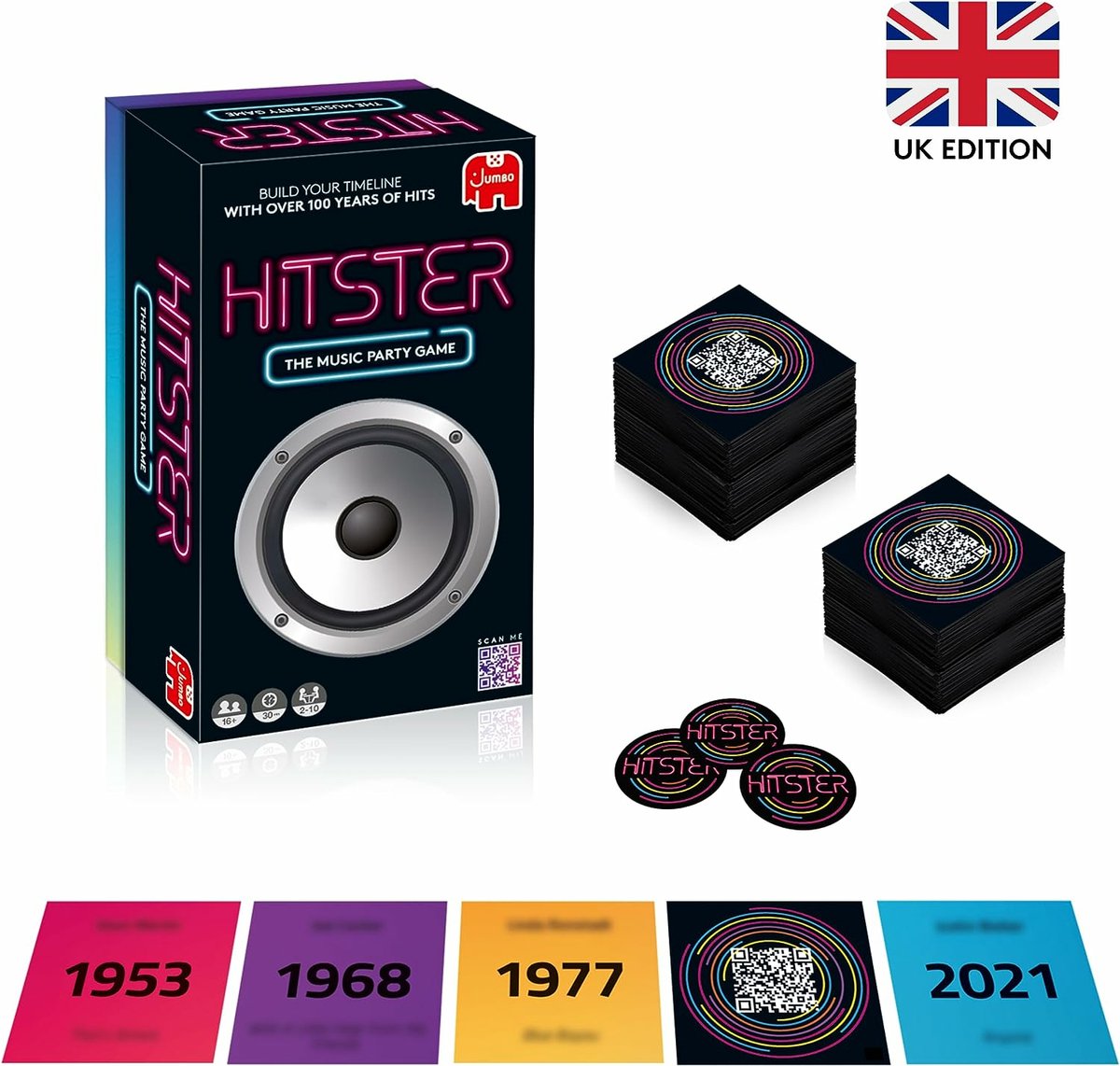 Jumbo - Hitster Original - Engelstalig Partyspel - Actiespel — cadeau in Partyspellen - foto 2