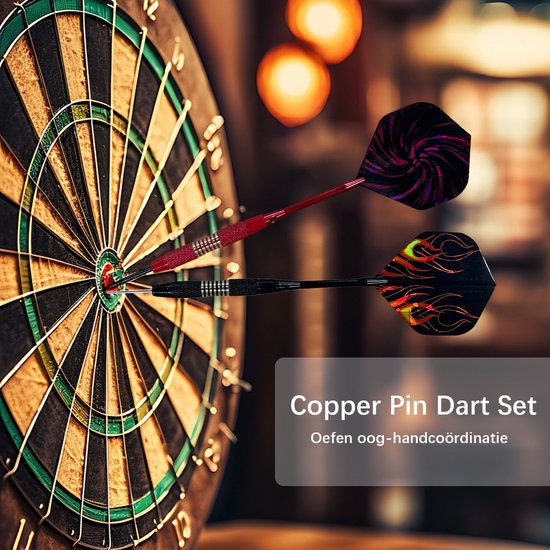 6-delige Dartpijlen Set - 6 Pure Koperen Darts -20,5 gram- Steeltip Pakket met Dart Flights, Luxe Opbergcase en Extra Accessoires - Ideaal voor Beginners, Gevorderden en Wedstrijden van Merkloos — afbeelding 5
